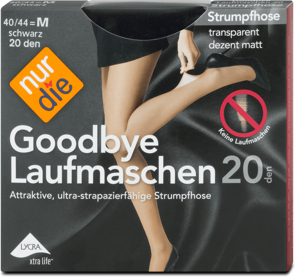 Nur Die | Strumpfhose | Goodbye Laufmaschen | Mandel | 20 DEN | Grösse L (44-48)